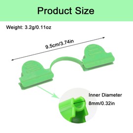 10 Pcs Double Head Greenhouse Clamps Row Cover Netting Tunnel Hoop Clip for Garden Hoop and Fiberglass Greenhouses(8mm)