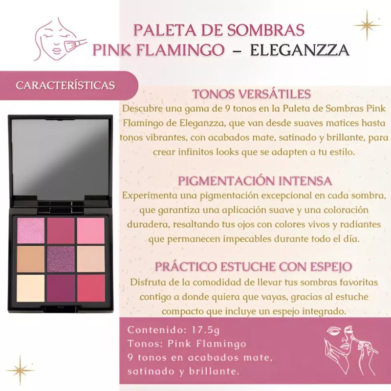 Zermat Paleta De Sombras Zermat Eleganzza Flamingo Fantasy