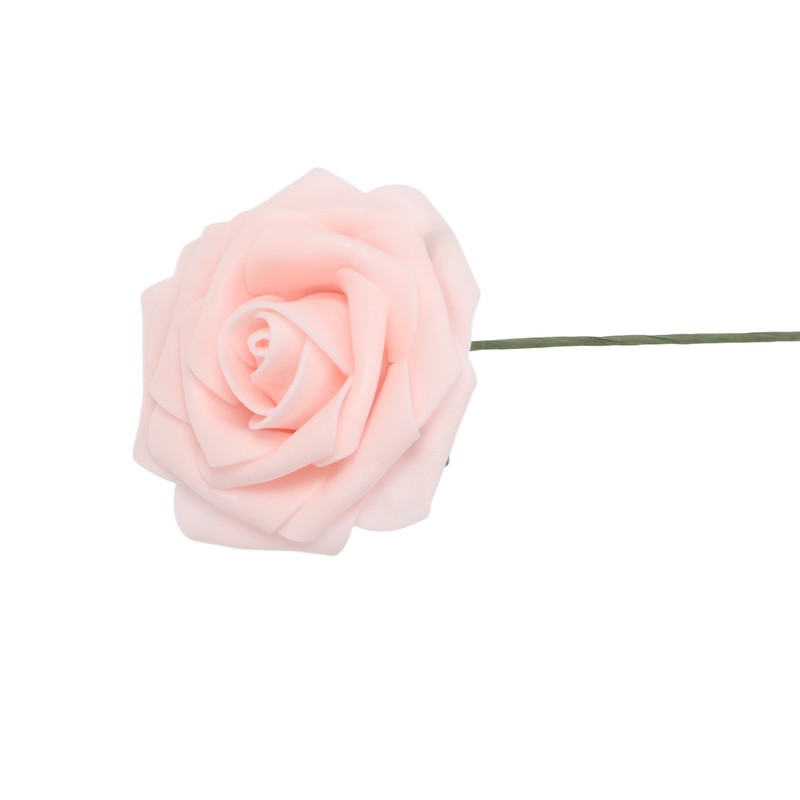 25pcs Artificial Roses Light Pink Fake Bulks Box for DIY