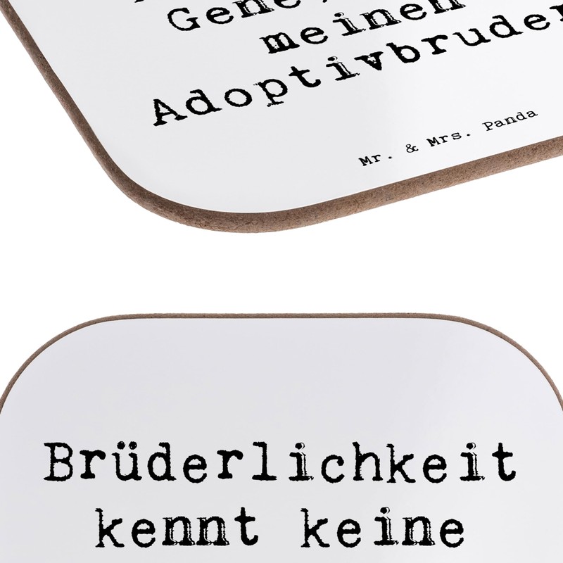 Mr. & Mrs. Panda Personalisierter Untersetzer Spruch Adoptivbruder Liebe -