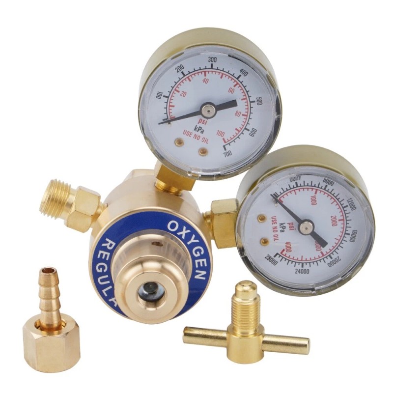 SPARKWHIZ Oxygen and Acetylene Regulators Welding Gas Gauges Pair CGA540