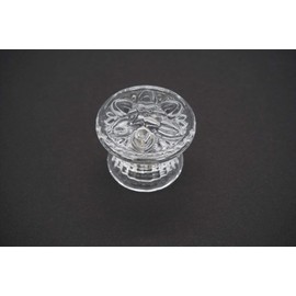 1-3/4" Empire Clear Pressed Glass Drawer Knob Pull Handle Antique Cabinet - Vintage Cupboard Clear Glass Cabinet Knob - Glass Furniture Knob