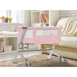 Dream On Me Skylar Bassinet & Bedside Sleeper Pink Crib