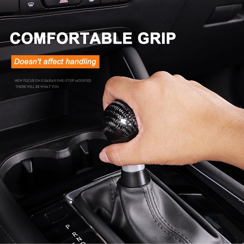Real Carbon Fiber Shift Knob Gear Shifter Knobs with 3