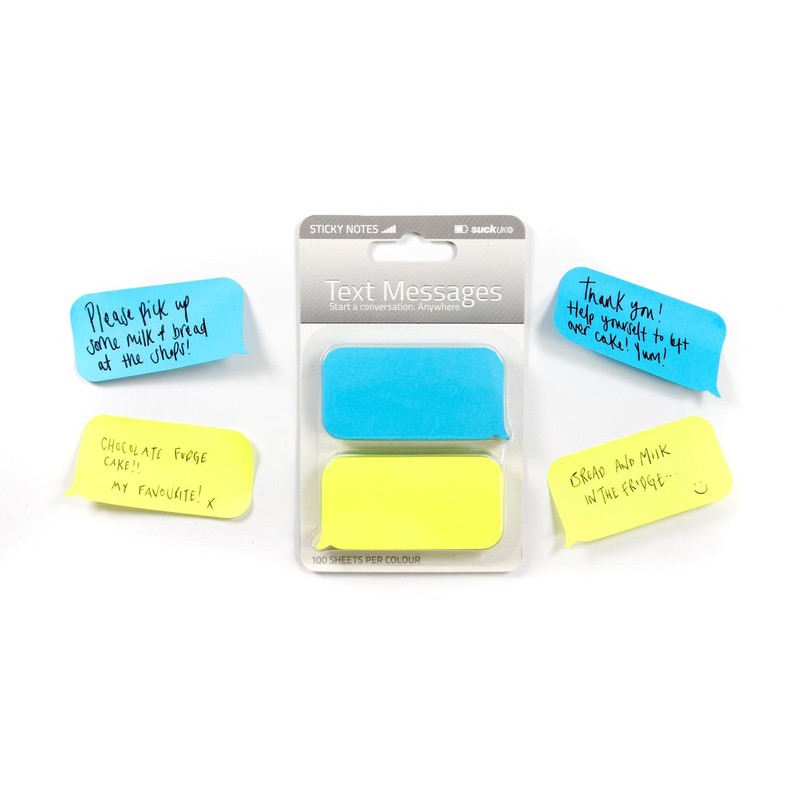 SUCK UK Text Message Shaped Sticky Notes