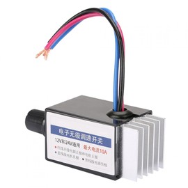 DC Motor Speed Controller,Pwm Controller,DC Motor,DC 12V/24V Upgraded Motor Speed ​​Controller Switch with Heat Sink for Car Truck Fan Heater Control