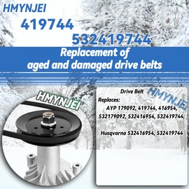HMYNJEI 419744 532419744 Traction Drive Belt for Husqvarna 924HV 924SB 12527HVX Snow Thrower, SnowBlower Drive Belt Replace 416954 532416954