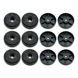 Speaker Shock Absorber Feet, 30 x 8 mm Speaker Insulation Pad, Non-Slip Rubber Damper, for Audio, Speakers, Subwoofer, Home Theatre, HiFi Devices (Black)