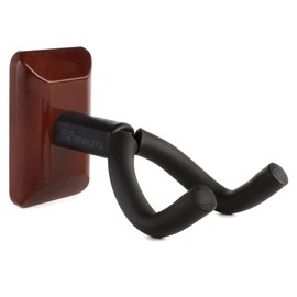 Gator Frameworks Acoustic/Electric Guitar Wall Hanger with Mahogany Mounting Plate (GFW-GTR-HNGRMHG)