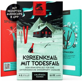 Gourmet Criminelle® Crime Dinner for Home, 4 to 6 People, Mysterious Murder Case for Your Dinner Party [Cork Bang with Death]