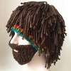 Funny Barbarian Knit Beard Hat Creative Wig Beanie Hat Warm