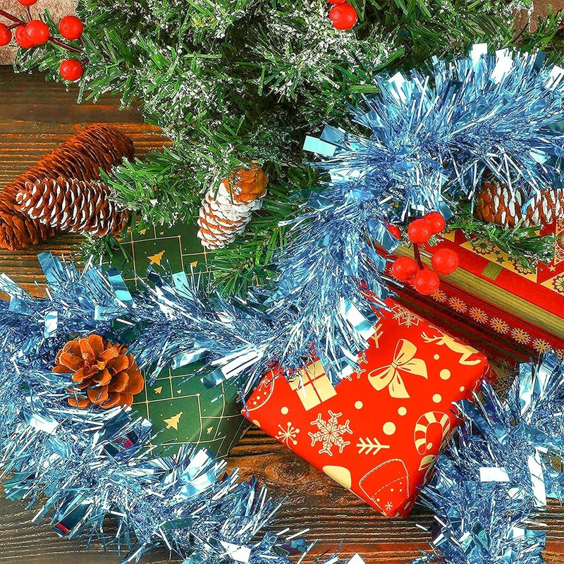 Ice Blue Christmas Garland 2M - Thick and Thin Xmas
