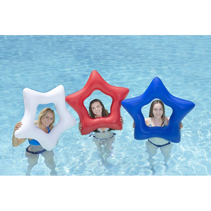 Poolmaster American Stars Inflatable Swimming Pool Float Inner Tubes, 3