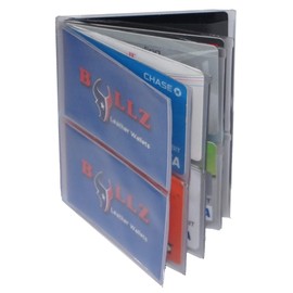 TOP LOAD Heavy Duty Vinyl 6 Pages Hipster Wallet Inserts for Mens Wallets MADE IN USA