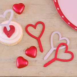 Ginger Ray Wooden Heart Cupcake Toppers Decorations Pack of 6