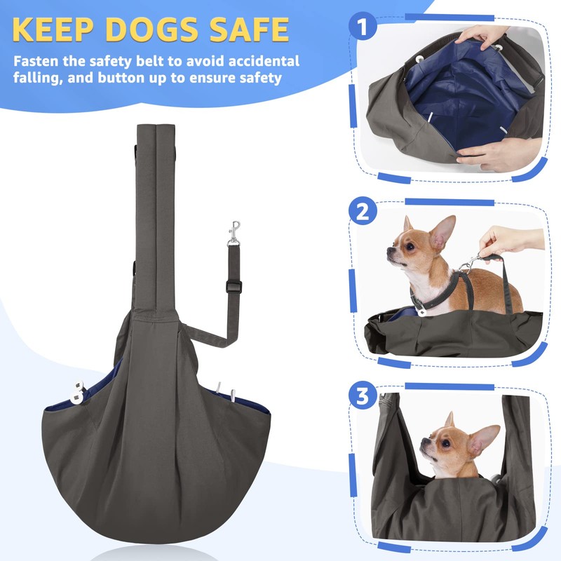 SlowTon Dog Carrier Sling - Thick Padded Shoulder Strap Adjustable
