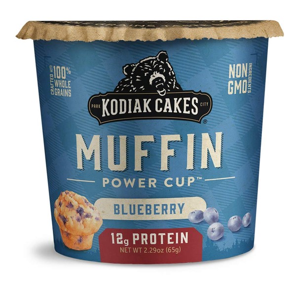Kodiak Cakes Minute Muffins, Mountain Blueberry, 2.29 Ounce (Pack of 12) (Packaging May Vary)