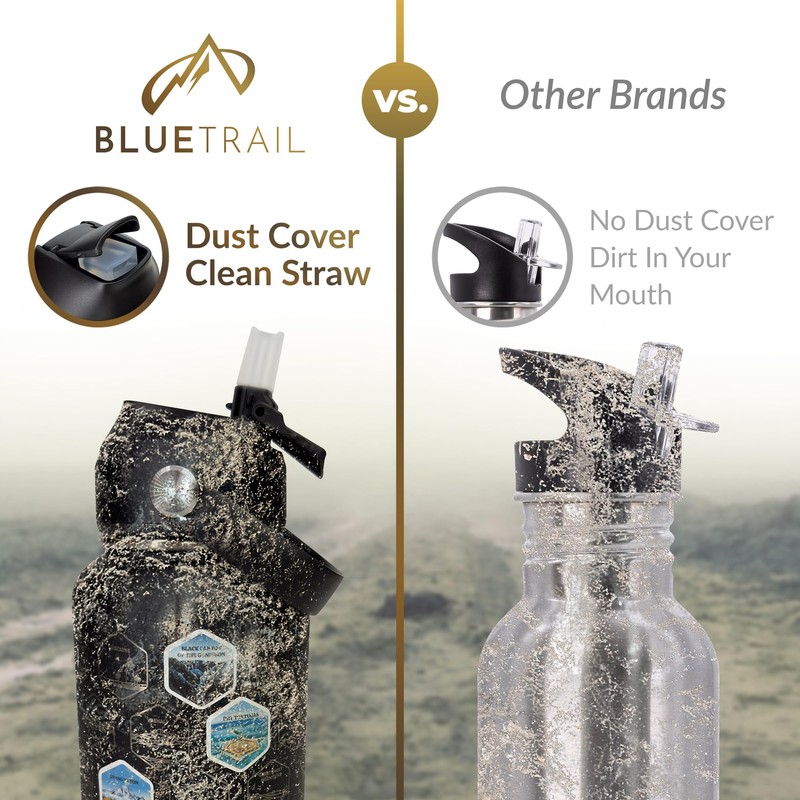 BlueTrail National Parks Water Bottle with Stickers