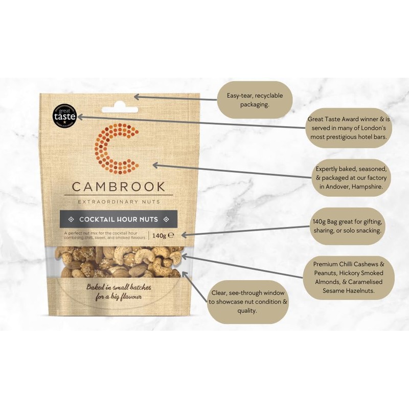 Cambrook - Cocktail Hour Nuts, Spicy, Smoky, & Caramelised Mixed