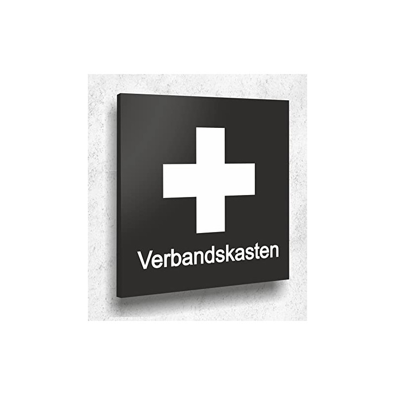 A 2063 Door Sign Black Matt UV Print 12 x