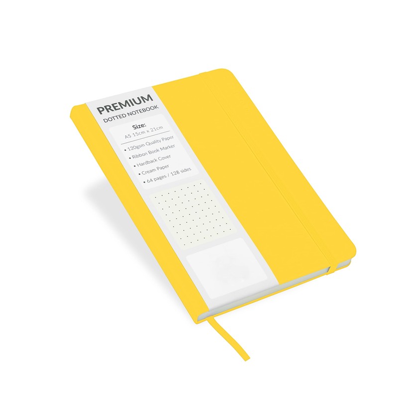 Bullet Journal A5 Dotted Notebook with Faux Leather Hardback Cover