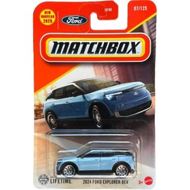 Matchbox Ford Explorer BEV Diecast Car, 1:64 Scale, Blue, 2024 Collection 07/125