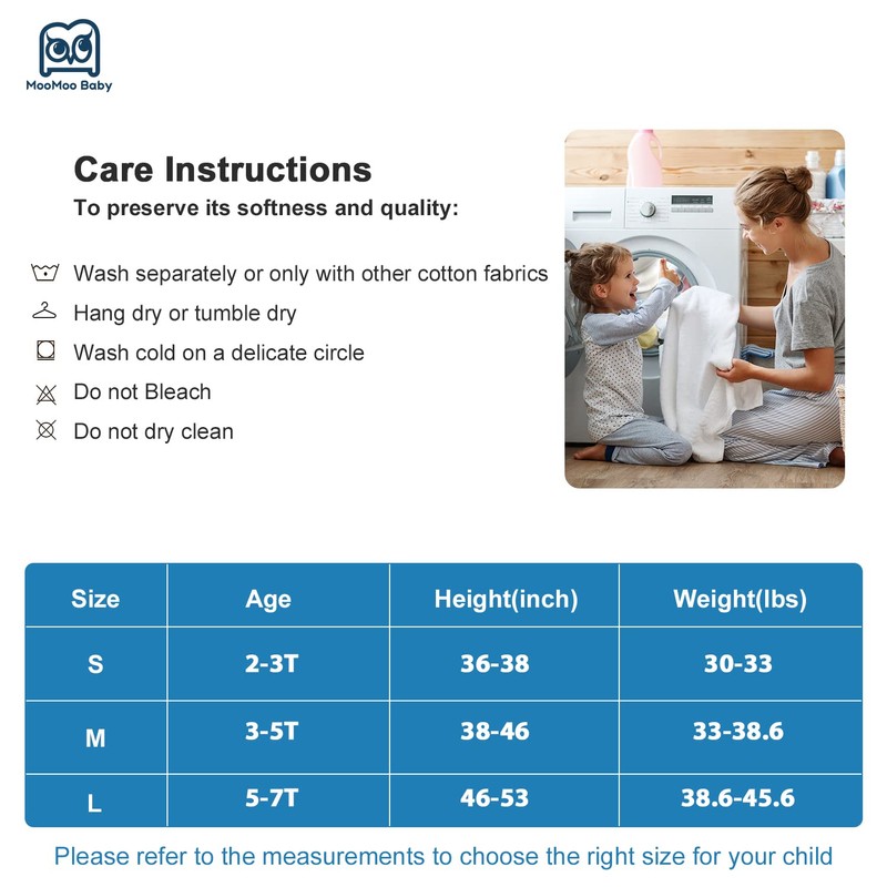 MooMoo Baby Waterproof Diaper Pants for Potty Training 2 Packs