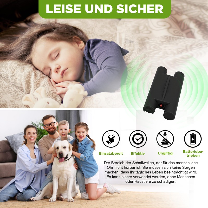 ISOTRONIC Mäuse- & Mardervertreiber mit Tonfrequenzen & Intervallschaltung gegen Gewöhnungseffekt