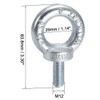sourcingmap Lifting Eye Bolt M12 x 30mm Male Thread C15
