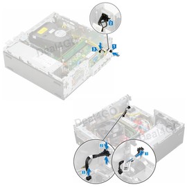 Deal4GO Front Power Button Switch Singal Cable 6M58D Replacement for Dell Optiplex 7070 7060 7050 5070 5060 3070 3060 3040 Precision 3420 3430 SFF Desktop, Black