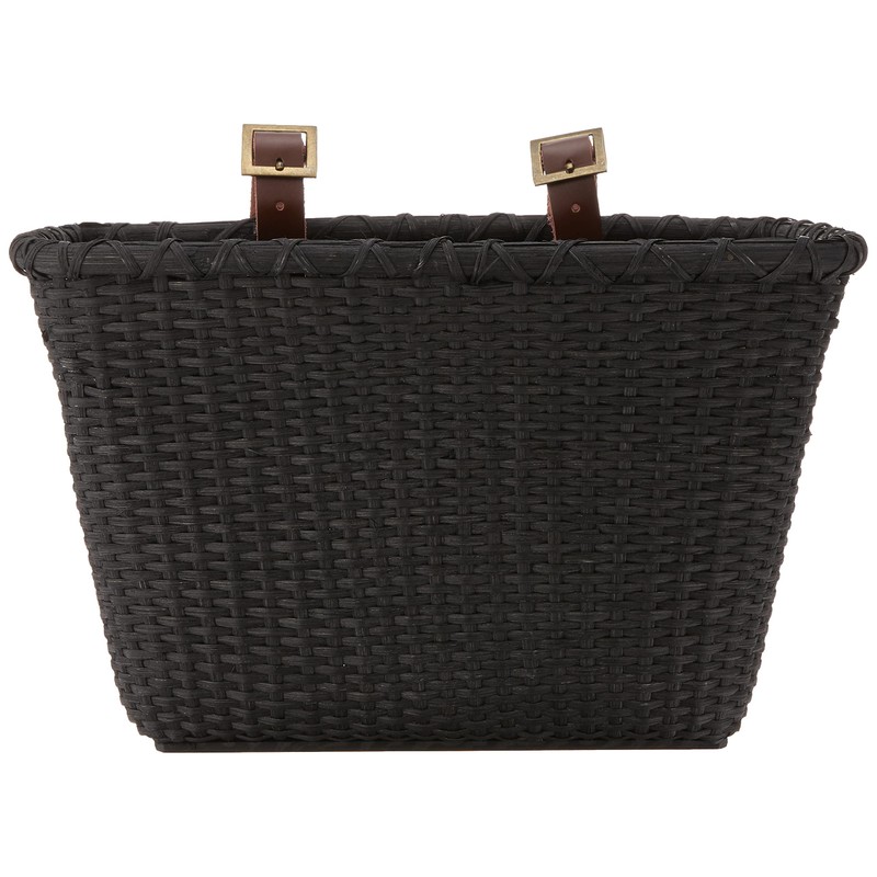 Retrospec Bicycles Canasta Rectangular Toto de caña Tejida con Correas