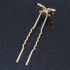 Bridal/Wedding/Prom/Party Set Of 6 Gold Plated Crystal 'Butterfly' Hair Pins