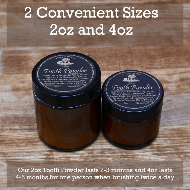 Natural Remineralizing Hydroxyapatite Tooth Powder, Natural Toothpaste Alternative Oral Whitening:_Spearmint