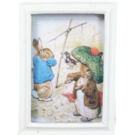 Melody Jane Dolls Houses Peter Rabbit & Benjamin Beatrix Potter Children's Room Doll House Picture 1:12