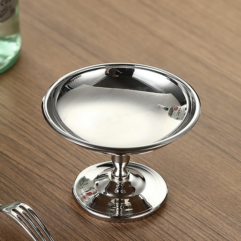 Turbokey 18/10 Stainless Steel Footed Sherbet Dish Mirror Finished Ice