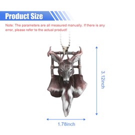 Car Rear View Mirror Pendant, Acrylic Christmas Tree Hanging Ornament, Animal 2D Flat Car Rear View Mirror Charm, Auto Interior Accessories Decoration Presents for Window Wall (Deer)