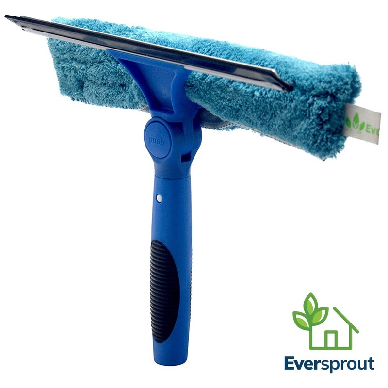 EVERSPROUT Swivel Squeegee & Microfiber Glass Window Scrubber, Light-Weight Window