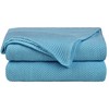 PiccoCasa 100% Cotton Knit Throw Blanket,Solid Lightweight Decorative Throws and