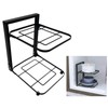 Kitchen Storage Shelf Carbon Steel Multilayer Black Pot and Pan