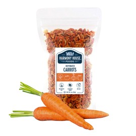 Harmony House Foods Dehydrated Diced Carrots - Air Dried Vegetables for Soup and Cooked Dishes, Great for Camping, Survival, and Backpacking, 4 Ounce Pouch