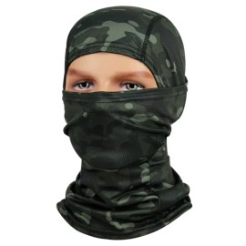 Unbranded Balaclava Face Mask UV Protection Ski Sun Hood Tactical Masks for Men Women USA - Gray Camo