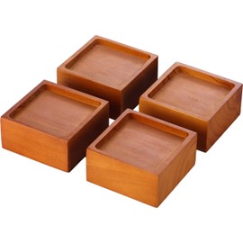 Lufia Wood Bed Furniture Risers 2 Inch, Solid Pine Wood Furniture Risers: Enhance Durability, Comfort, and Style with Effortless Installation and Added Functionality