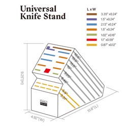 Cooks Standard Bamboo Knife Storage Block without Knives, 20 Slot Universal Knife Holder Countertop Butcher Block Knife Stand for Easy Kitchen Storage