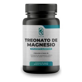 Treonato De Magnesio Con Melena De Leon Y Vit. C - 100 Caps Sabor Sin Saborizante
