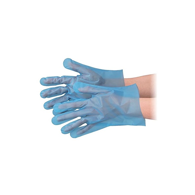 No.3003 Evcare Embossing 25 Food Sanitation Law Disposable Gloves, Blue,