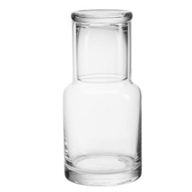 BlogBlog Bedside Water Carafe and Glass Set, Mouthwash Decanter, Water Pitcher Set for Nightstand (Clear)