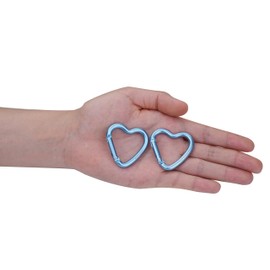 munkees, Mini Heart Carabiner Keyring (2 x Blue)