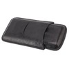 Leather Cigar Case Portable 3 Finger Cigar Humidor Carrying Case