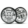 LX-LIGHT Dot approved 2 PCS Chrome 4.5 Inch LED Passing