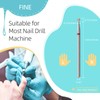HYTOOS 3mm Inverted Cone Cuticle Clean Nail Drill Bits, Russian